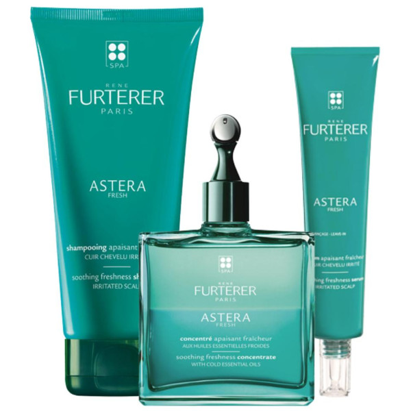 Trio apaisant shampooing + concentré + sérum Astera Fresh René Furterer