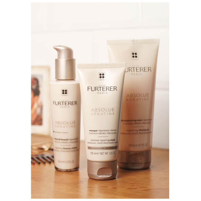 Trio reparador shampoo + máscara + creme Absolue Kératine René Furterer