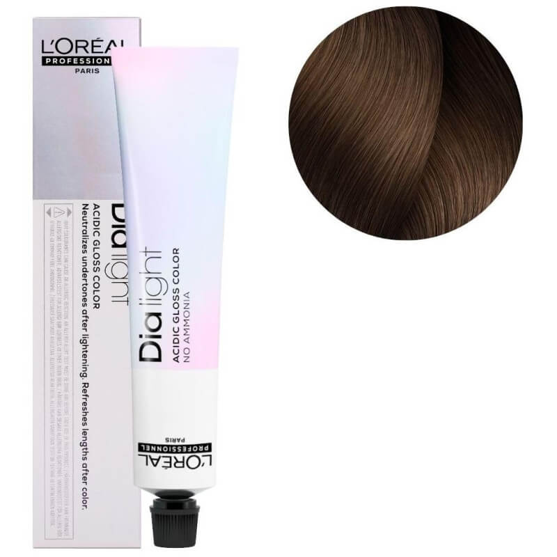 Kleuringscrème Dia Light n°6.28 donkerblond iriserend mokka  L'Oréal Professionnel 50ML
