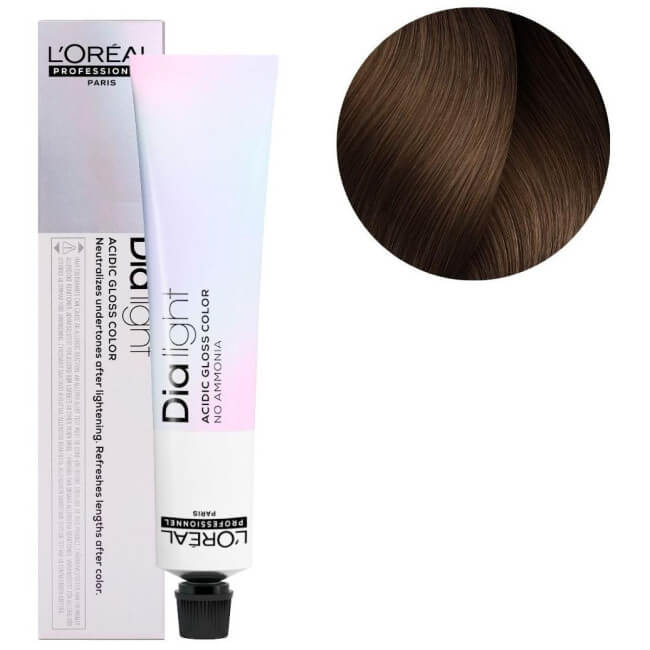 Kleuringscrème Dia Light n°6.28 donkerblond iriserend mokka  L'Oréal Professionnel 50ML