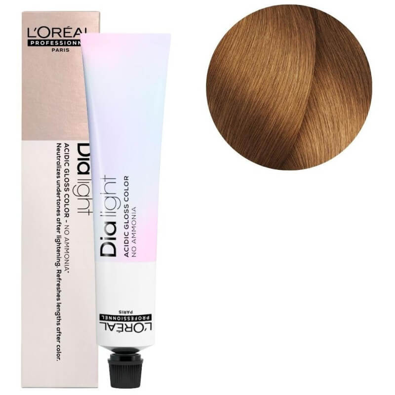 Coloration Dia Light n°8.34 blond clair doré cuivré L'Oréal Professionnel 50ML