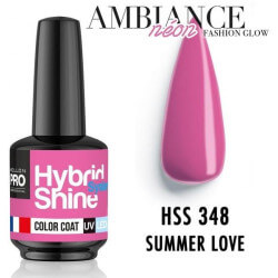 Mini semi-permanent nail polish from the Hybrid Shine Neon Ambience collection Mollon Pro