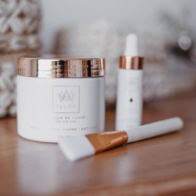Set de elixir de ouro, máscara de ouro, pincel facial Jylor.