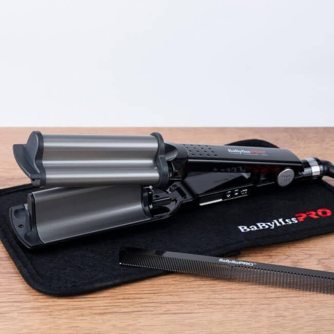 Pinça para ondular cabelo Babyliss Pro com tecnologia iónica HD.