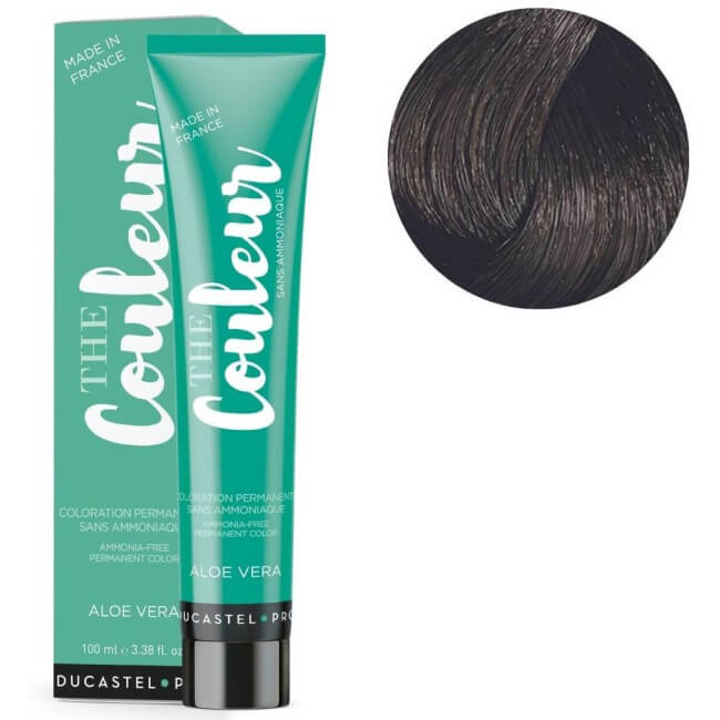 Haarkleuring De Haarkleur 0% ammoniak 4.75 kastanjebruin mahonie Duxelle 100ML