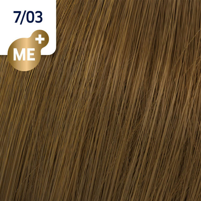 Koleston Perfect ME+ 7/03 gouden natuurlijk blond haarverf van Wella, 60 ml.