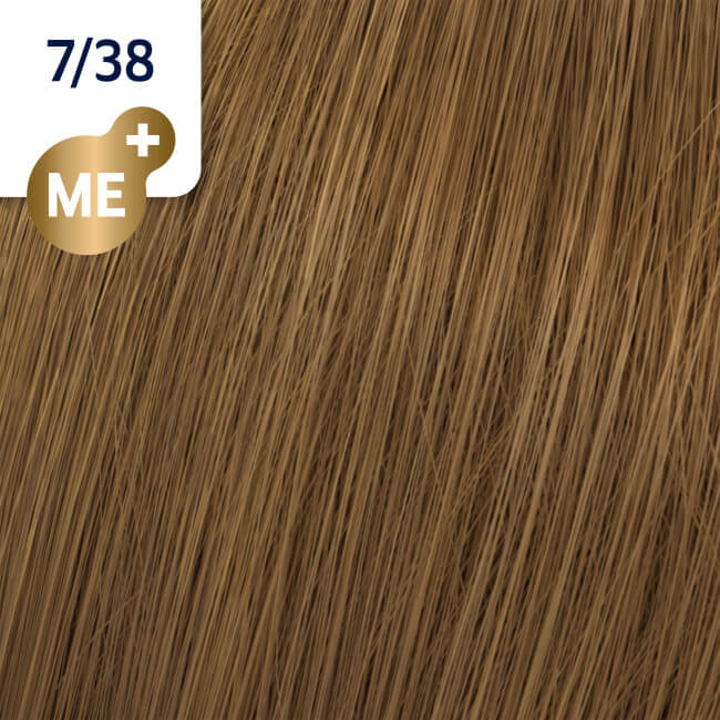 Koleston Perfect ME+ 7/38 gouden parelblond kleuring van Wella, 60 ml.