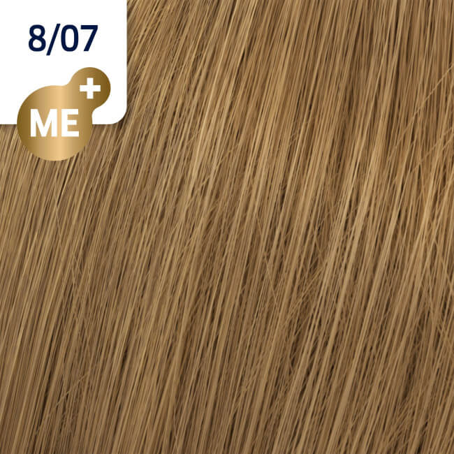 Koleston Perfect ME+ 8/07 lichtblond natuurlijk bruin Wella kleuring 60ML.