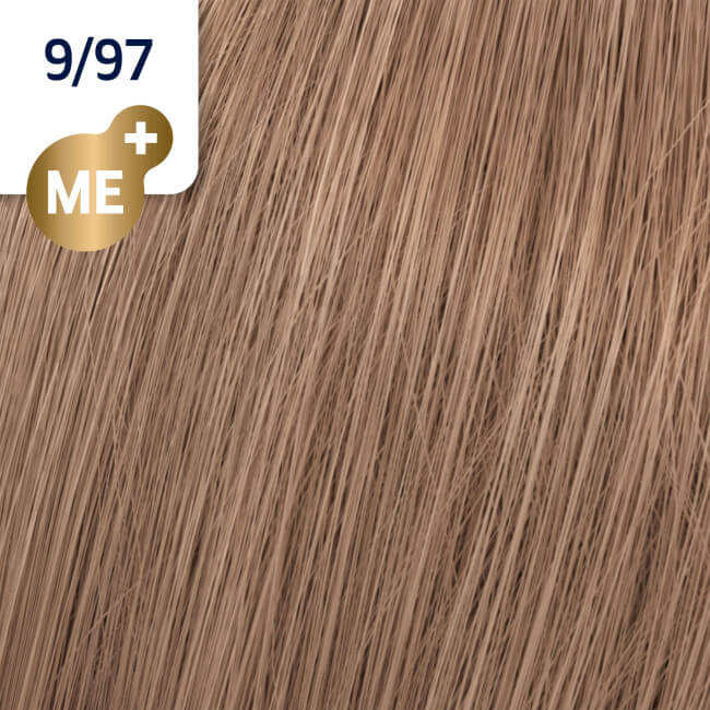 Koleston Perfect ME+ 9/97 is een zeer licht rokerig bruin blond van Wella, 60 ml.