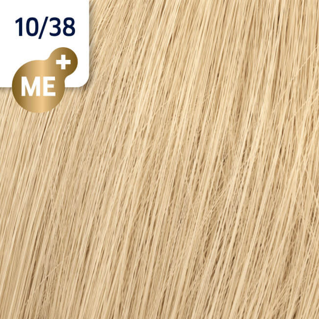 Kleuring Koleston Perfect ME+ 10/38 zeer licht goudblond parelmoer Wella 60ML