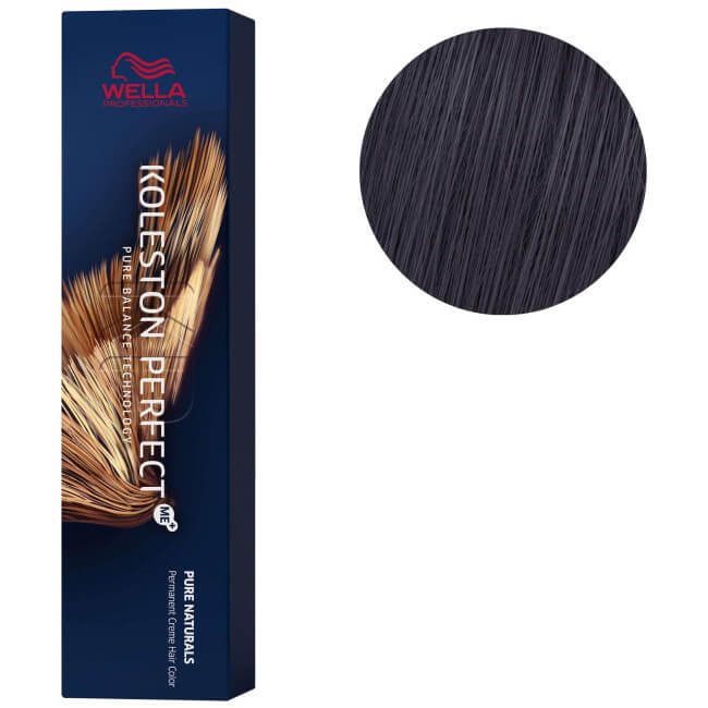 Koleston Perfect ME+ 2/0 is een donkerbruine haarkleuring van Wella van 60 ml.