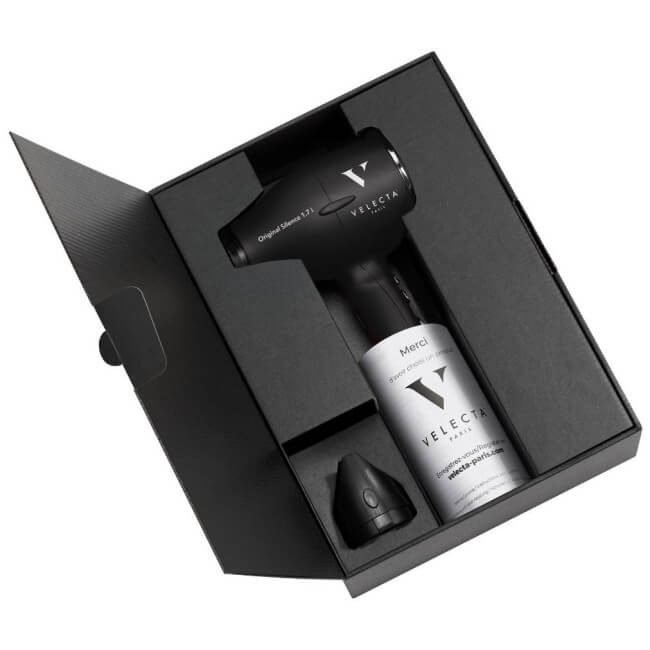 Föhn Original Silence 1.7 i zwart fluweel 1740W Velecta® Paris
