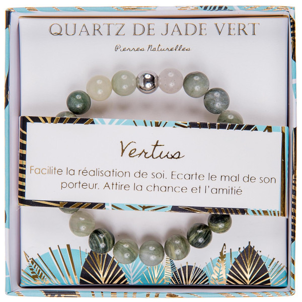 Bracelet quartz de jade vert Stella Green