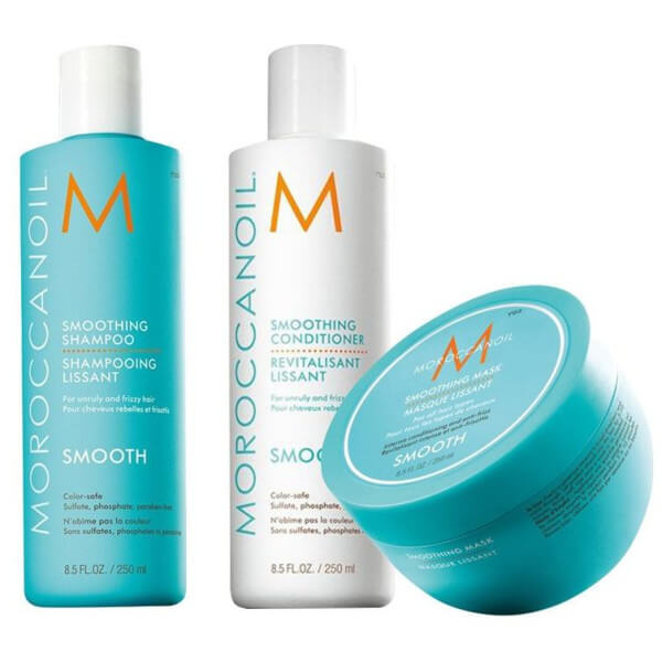 Trio Disciplinant: Shampoo 250 ml + Conditioner 250 ml + Masker 250 ml Moroccanoil