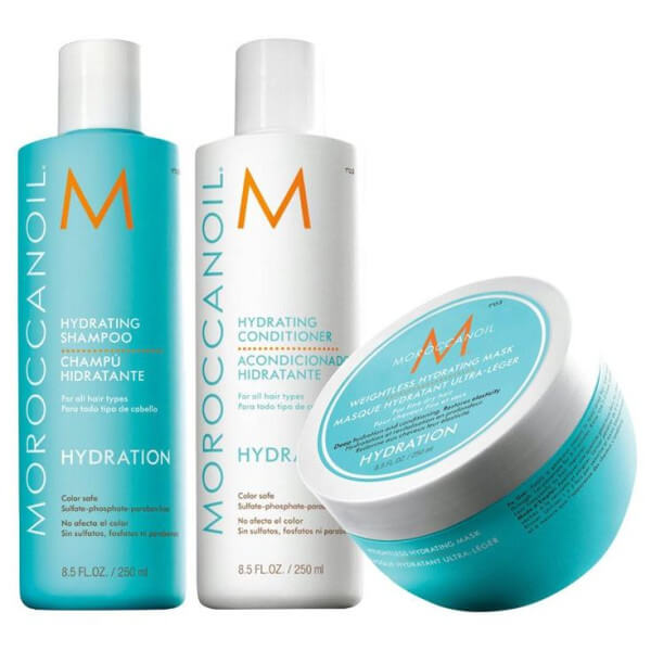 Trio Hydratatie Licht: Shampoo 250 ml + Conditioner 250 ml + Ultralichte Masker 250 ml Moroccanoil Trio Hydratatie Licht: Shampoo 250 ml + Conditioner 250 ml + Ultralichte Masker 250 ml Moroccanoil