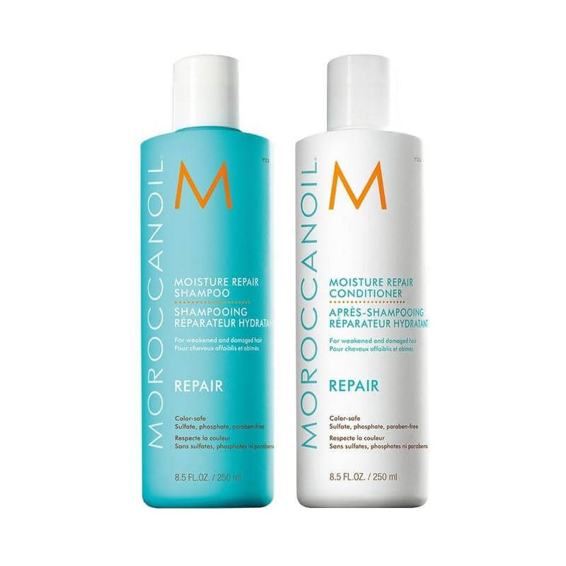 Duo Reparação: Champô 250 ml + Condicionador 250 ml Moroccanoil
