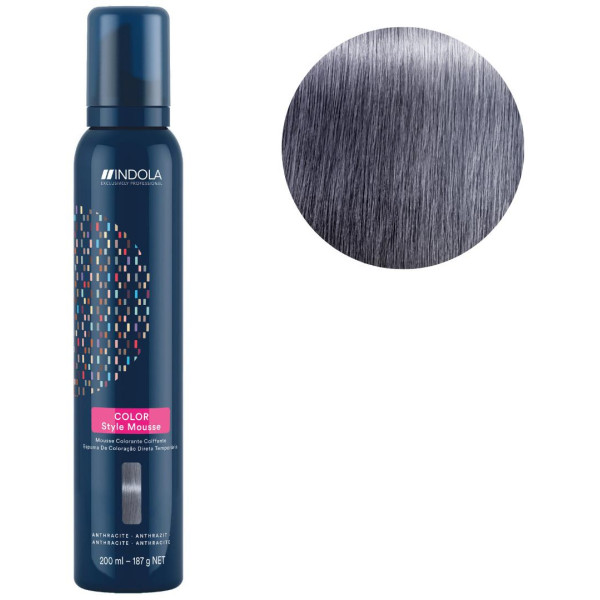 Mousse colorante coiffante gris anthracite Indola 200ML