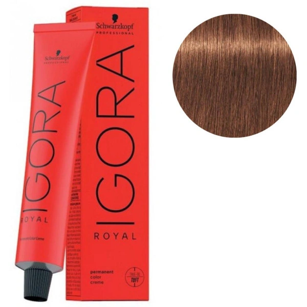 Coloration Igora Royal 7-57 blond moyen doré cuivré Schwarzkopf 60ML