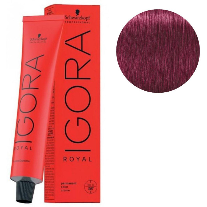 Coloration Igora Royal 9-98 blond très clair violet rouge 60ML