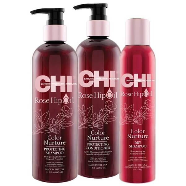 Trio shampooing sec Rose Hip Oil CHI