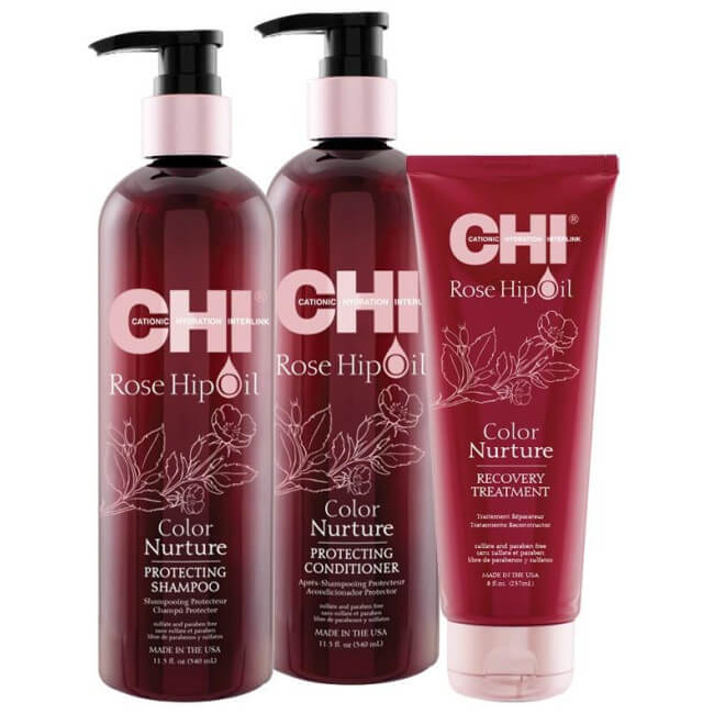 Trio traitement réparateur Rose Hip Oil CHI