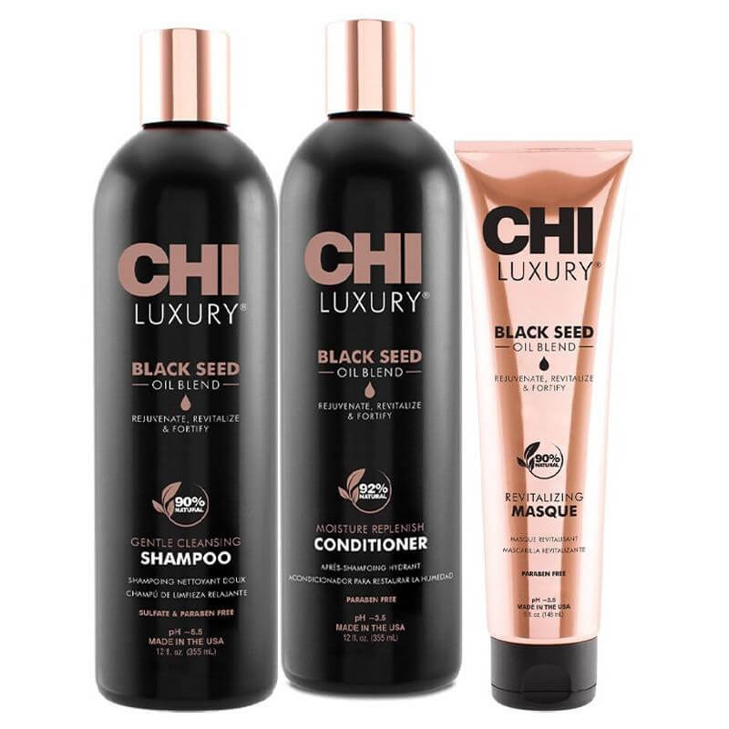 Trio shampoo + conditioner + masker Luxury Black Seed Oil CHI