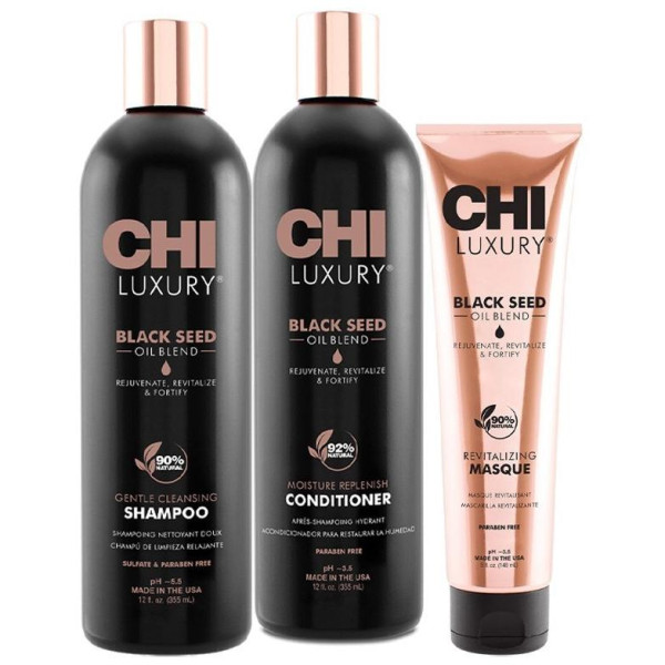 CHI Luxury Black Seed Oil Shampoo + Conditioner + Mask Trio CHI Luxury Black Seed Oil Shampoo + Conditioner + Mask Trio