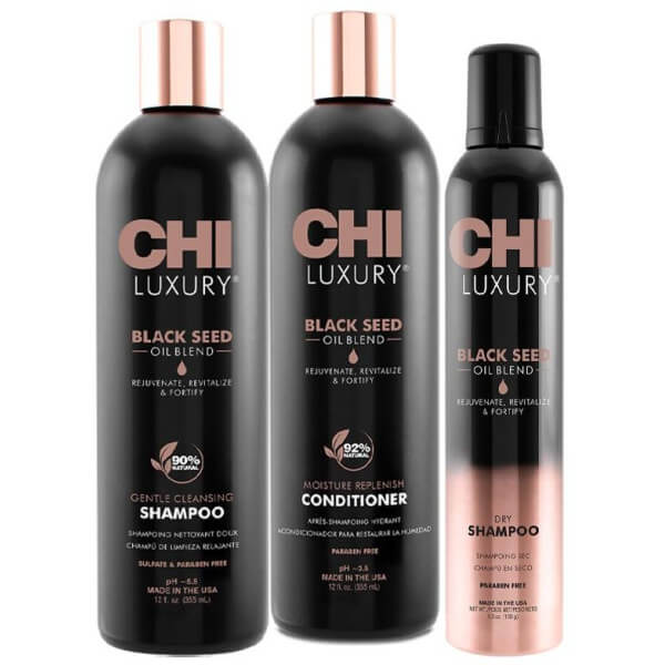 Trio shampooing + conditionneur + masque Luxury Black Seed Oil CHI