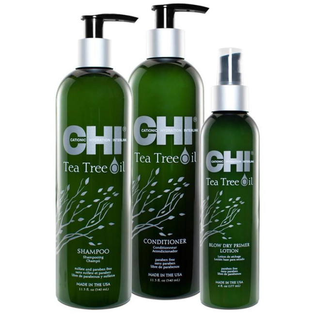 Trio shampooing + conditionneur + lotion Tea Tree Oil CHI