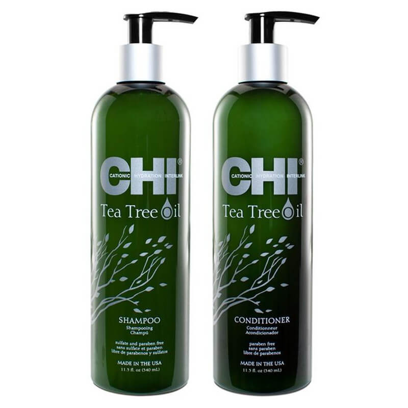 Trio shampoo + condicionador + loção Tea Tree Oil CHI 340ML