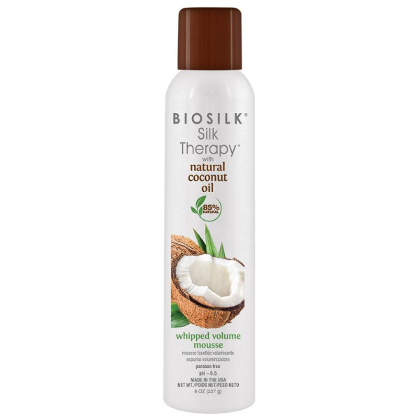 Mousse Volumen Silk Therapy Coconut Oil Biosilk 227gr