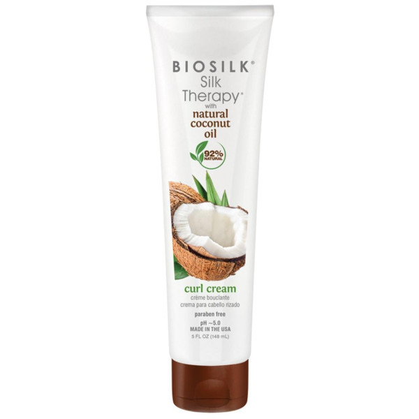 Crème Rizos de Seda con Aceite de Coco Silk Therapy Biosilk 148ML