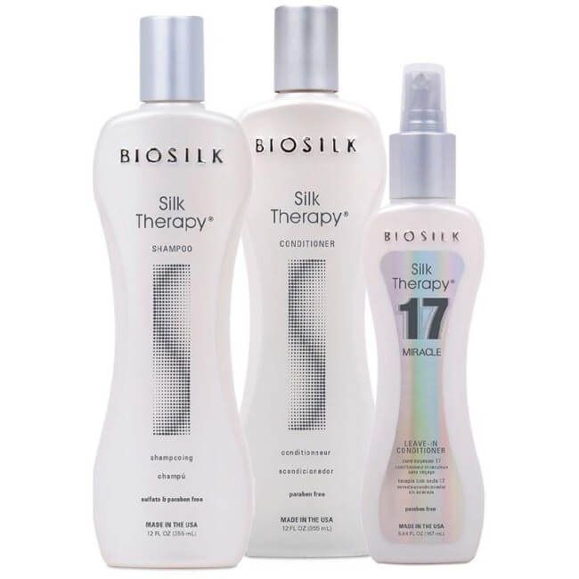 Cure Shampooing + Conditionneur + Baume Silk Therapy Biosilk