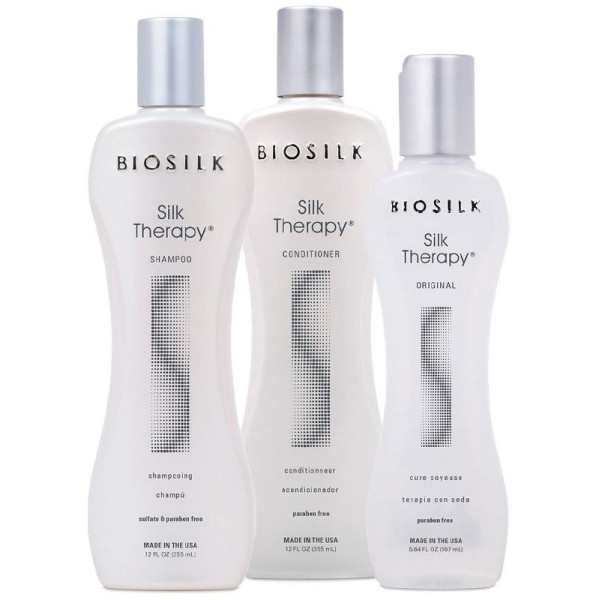 Biosilk Silk Therapy Shampoo + Conditioner + Silky Cure Biosilk Silk Therapy Shampoo + Conditioner + Silky Cure