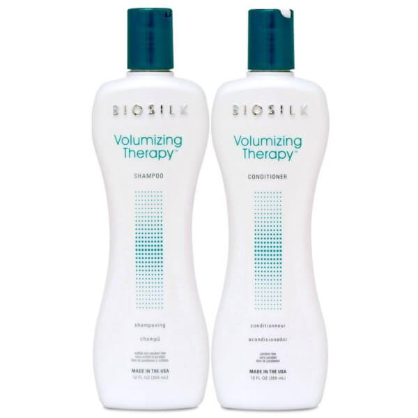 Cura Shampoo + Condicionador + Spray de Terapia Volumizante Biosilk Cura Shampoo + Condicionador + Spray de Terapia Volumizante Biosilk
