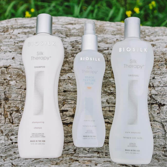 Cure Shampoo + Conditioner + Leave-in Conditioner Silk Therapy Biosilk