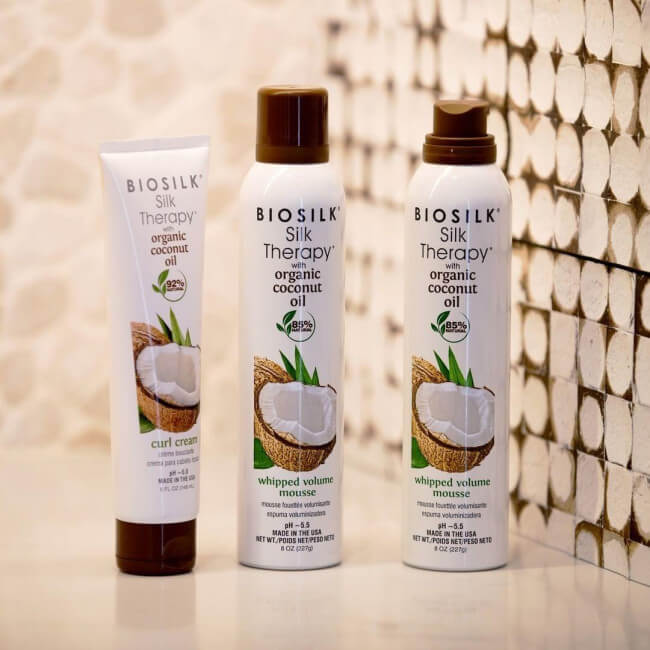 Mousse Volume Silk Therapy Kokosolie Biosilk 227gr