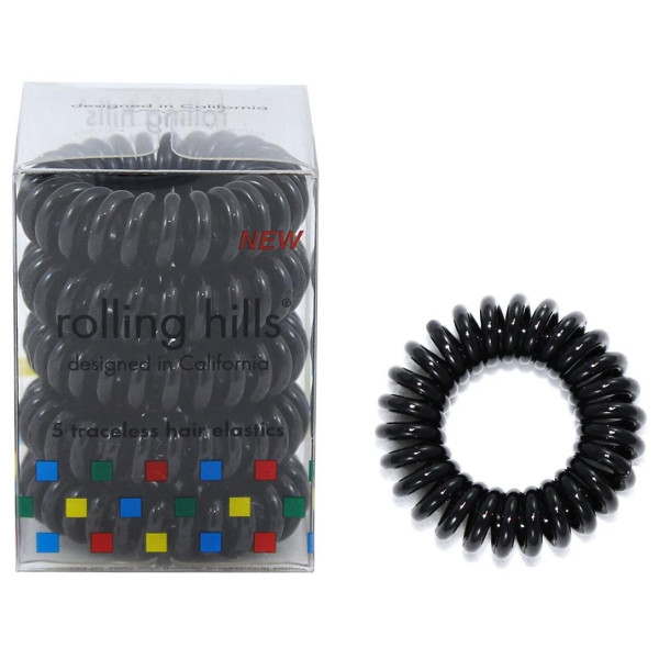 5 schwarze Gummizugfedern von Rolling Hills
