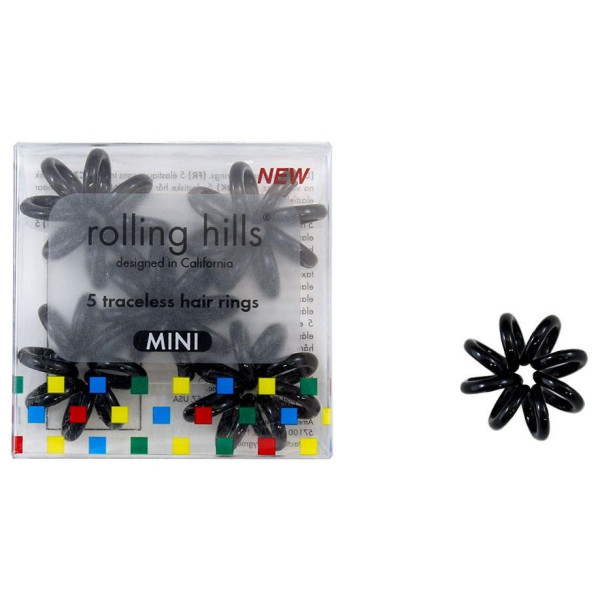 5 mini elásticos de muelles negros Rolling Hills