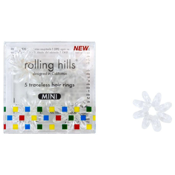 5 mini elásticos de resortes transparentes Rolling Hills