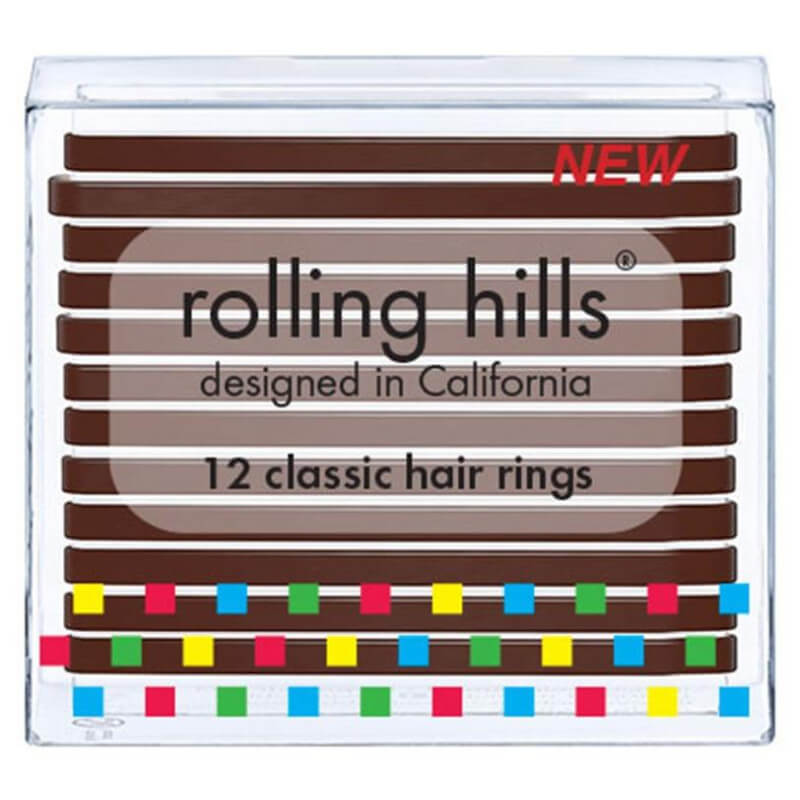 12 elásticos clássicos marrons Rolling Hills