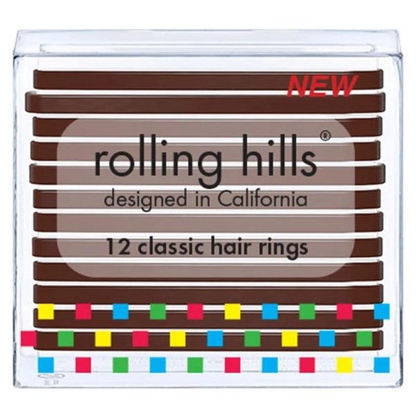12 élastiques classiques bruns Rolling Hills