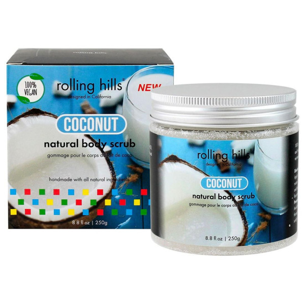 Natural coconut body scrub from Rolling Hills