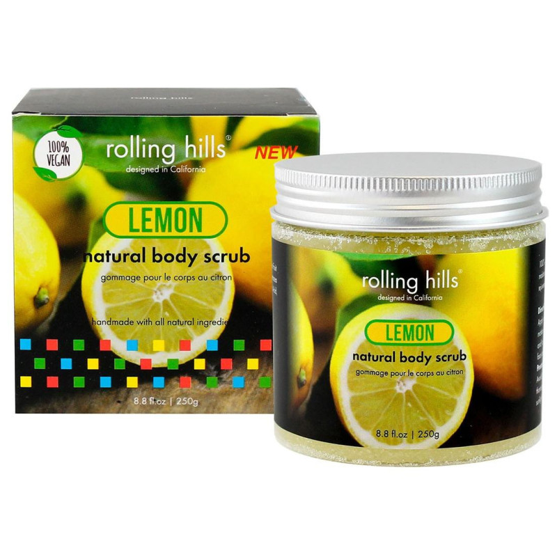 Natural lemon body scrub from Rolling Hills
