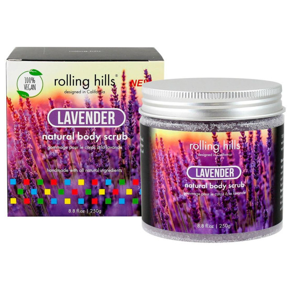 Natural lavender body scrub from Rolling Hills