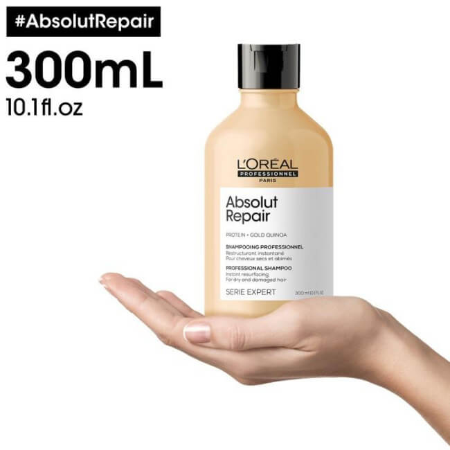 Offre spéciale Routine Absolut Repair Gold L'Oréal Professionnel : 1 shampooing 300 ml OFFERT