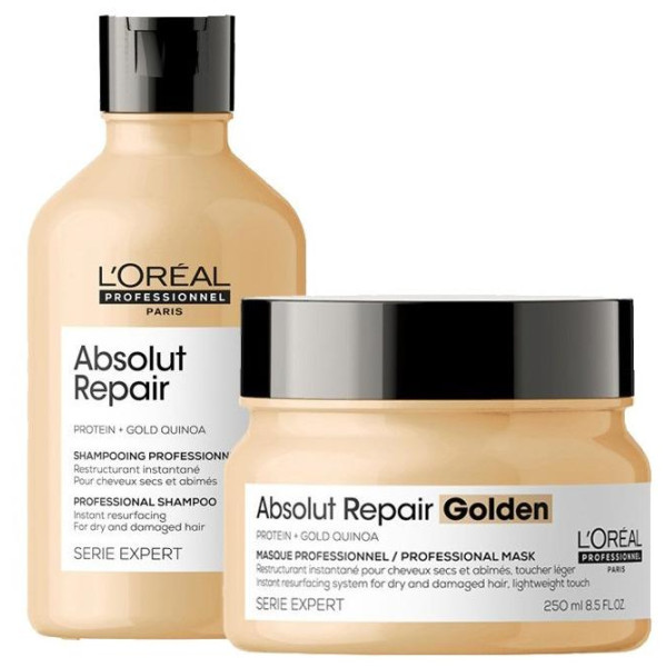 Sonderangebot Duo Absolut Repair Gold L'Oréal Professionnel: 1 Shampoo 300 ml GRATIS