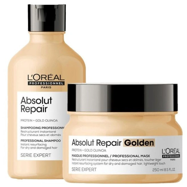 Offre spéciale Duo Absolut Repair Gold L'Oréal Professionnel : 1 shampooing 300 ml OFFERT