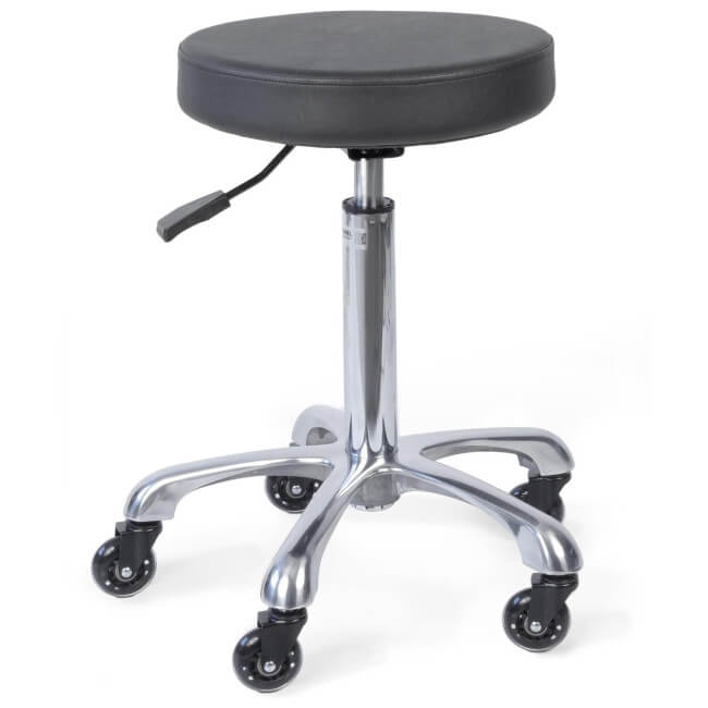 Tabouret ALPINE Noir roulette Shophair