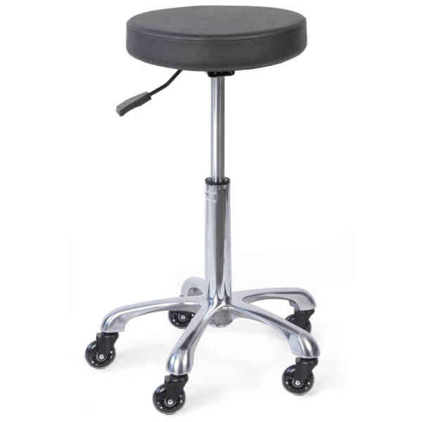 Banqueta ALPINE preta com rodas Shophair. Banqueta ALPINE preta com rodas Shophair.